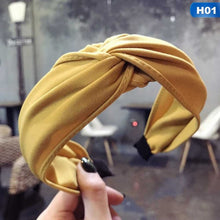 Load image into Gallery viewer, Solid Color Cloth Cross Hairband