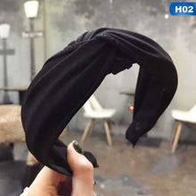 Load image into Gallery viewer, Solid Color Cloth Cross Hairband