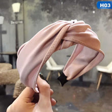 Load image into Gallery viewer, Solid Color Cloth Cross Hairband
