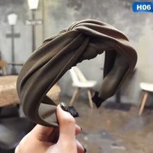 Load image into Gallery viewer, Solid Color Cloth Cross Hairband