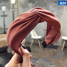 Load image into Gallery viewer, Solid Color Cloth Cross Hairband