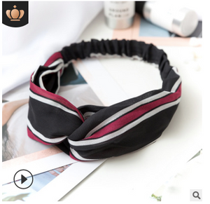 Elastic cross sports hair band ladies