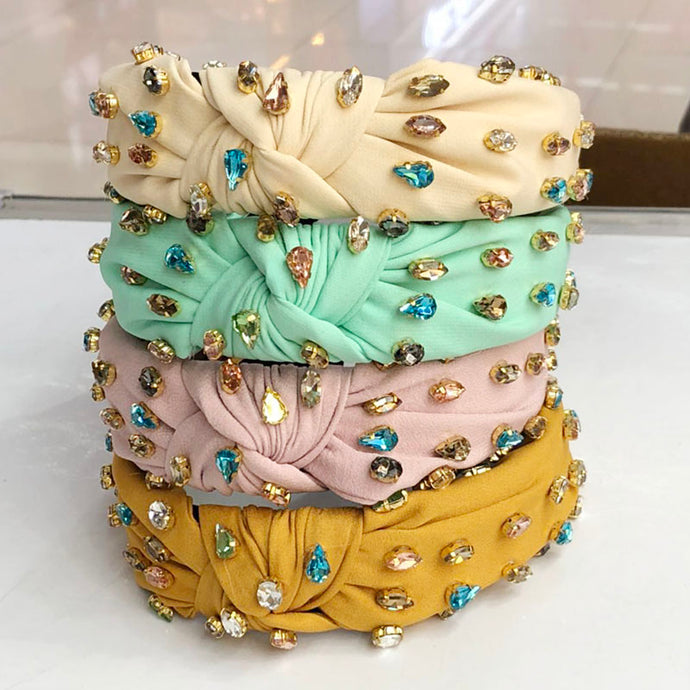 Knot Hairband Rhinestone Handmade