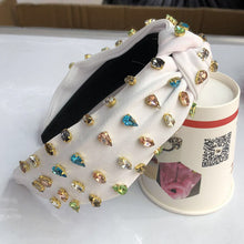 Load image into Gallery viewer, Knot Hairband Rhinestone Handmade
