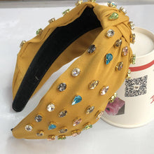 Load image into Gallery viewer, Knot Hairband Rhinestone Handmade