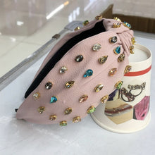 Load image into Gallery viewer, Knot Hairband Rhinestone Handmade