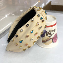 Load image into Gallery viewer, Knot Hairband Rhinestone Handmade